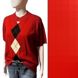 Vintage Sag Harbor Argyle Sweater – Size M